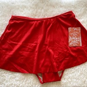 Sm Kortni Jeane Red Swim Skirt